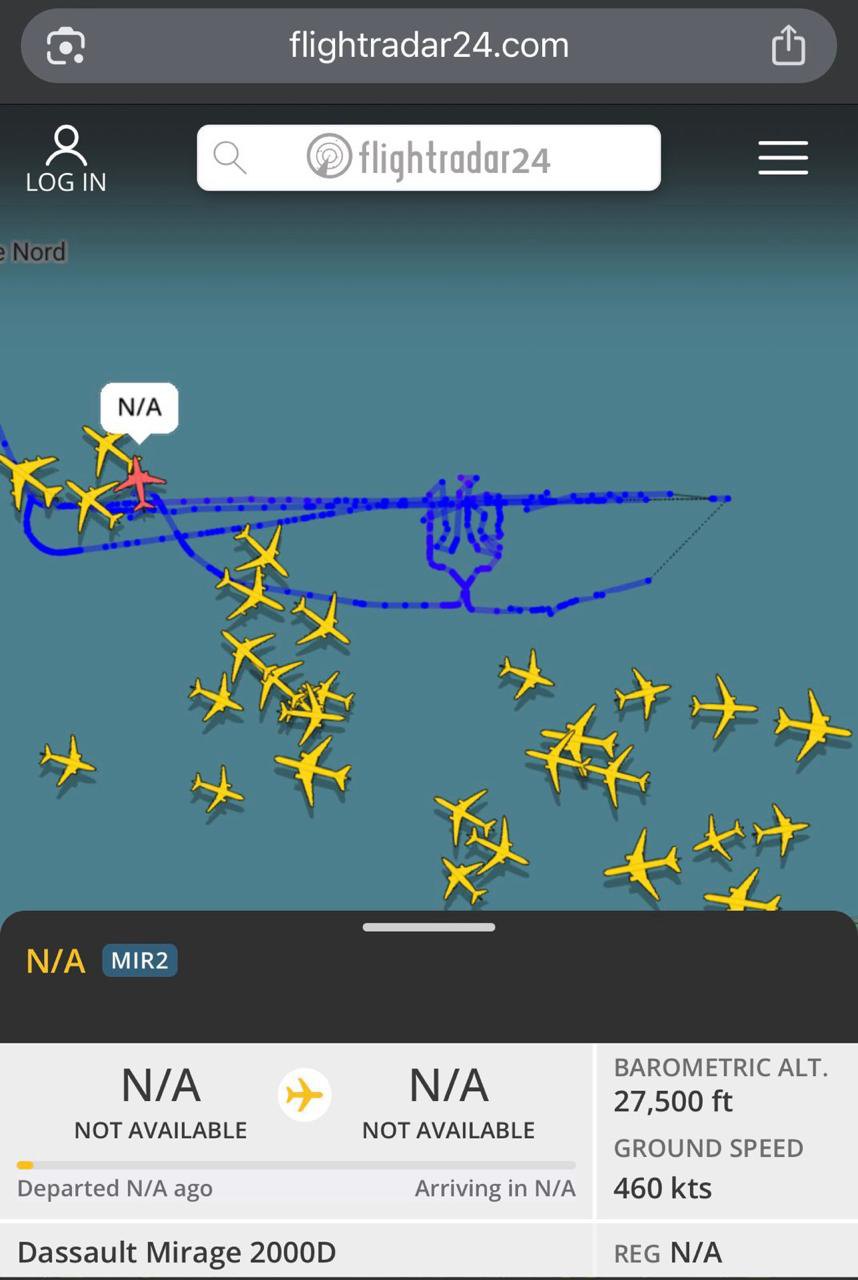 траєкторія польоту французьких винищувачів