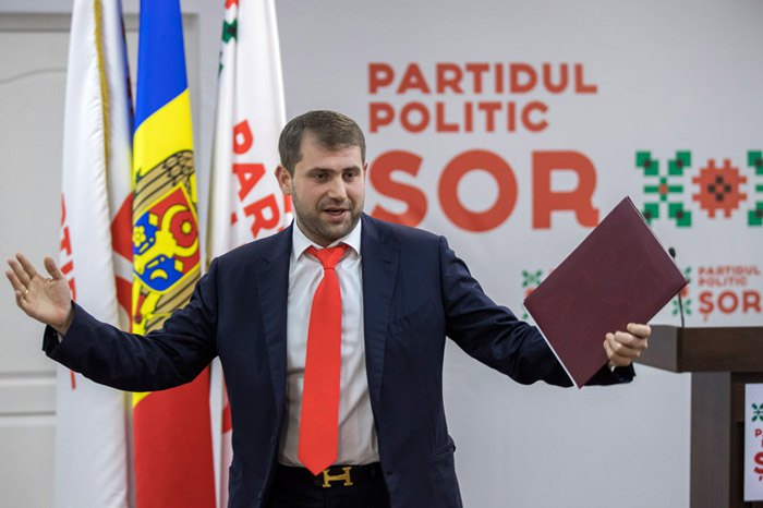 Лидер политической партии «Шор» Илан Шор на брифинге по подведению итогов избирательной кампании партии в
Кишиневе, 22 февраля 2019 