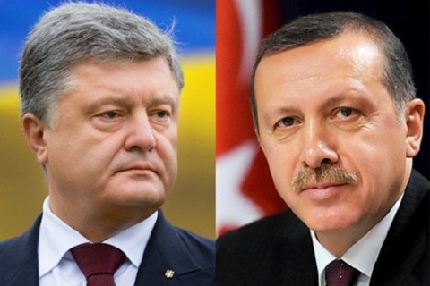 Порошенко договорился с Эрдоганом поднять украинский вопрос на саммите G-20