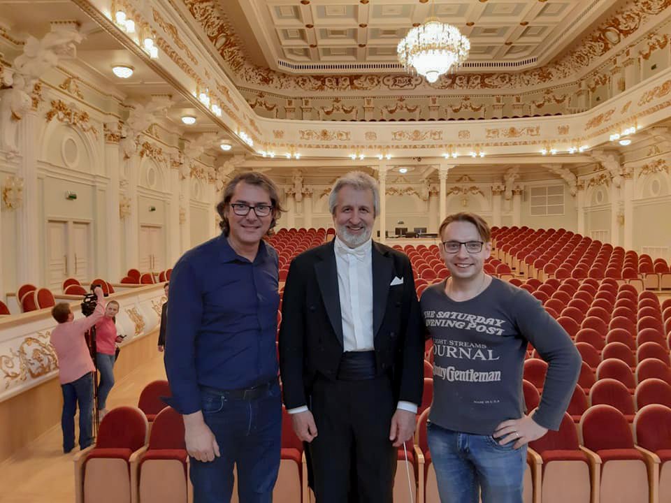 Габріеле Денаро, Юрій Янко та Сергій Лихоманенко у Харківській обласній філармонії 2019 рік