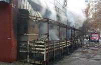 Сгорел "Портер паб" в Соломенском районе Киева 