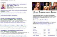 "Жанна Фриске" оказалась в тройке самых популярных запросов года в Украине