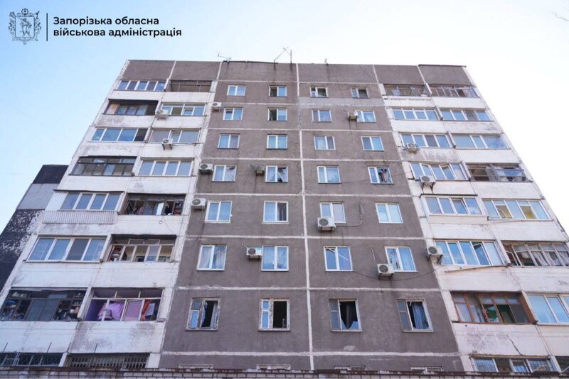Росіяни атакували житлову забудову у Запоріжжі