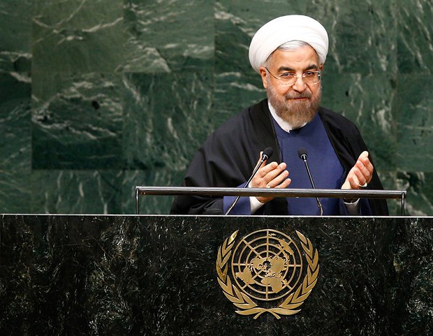 Президент Ірану Хасан Рухані на сесії ООН, 2014 р.