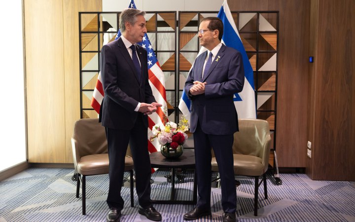 Блінкен зустрівся із президентом Ізраїлю і обговорив запобігання ескалації війни