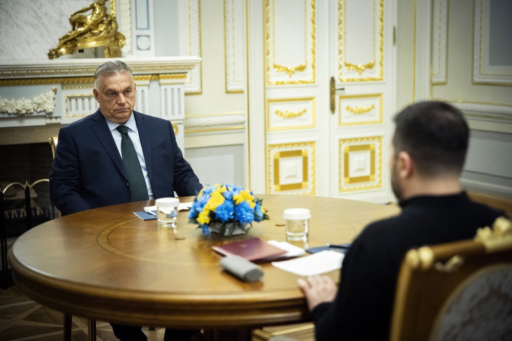 Віктор Орбан і Володимир Зеленський під час зустрічі в Києві