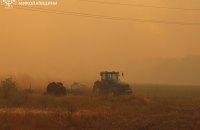 В Андріївському лісовому урочищі на Миколаївщині вдалося локалізувати пожежу на площі 40 гектарів