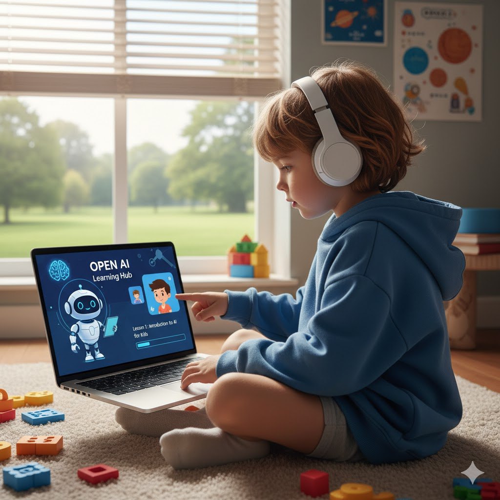 Дитина навчається з допомогою OPEN AI 