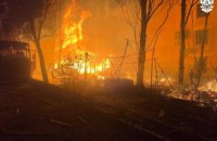 Через атаку Росії на Одещині загорілася недіюча база відпочинку