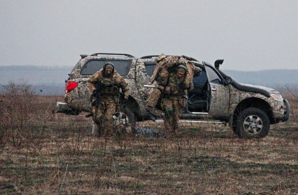 Тренировка отряда спецназначения Нацгвардии под Харьковом