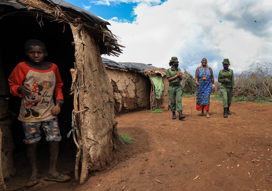 Патруль в общине масаи на районе Амбосели, Кения, 15 мая 2020 г.