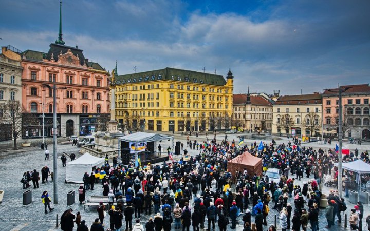 У Празі пройшов масштабний мітинг на підтримку України