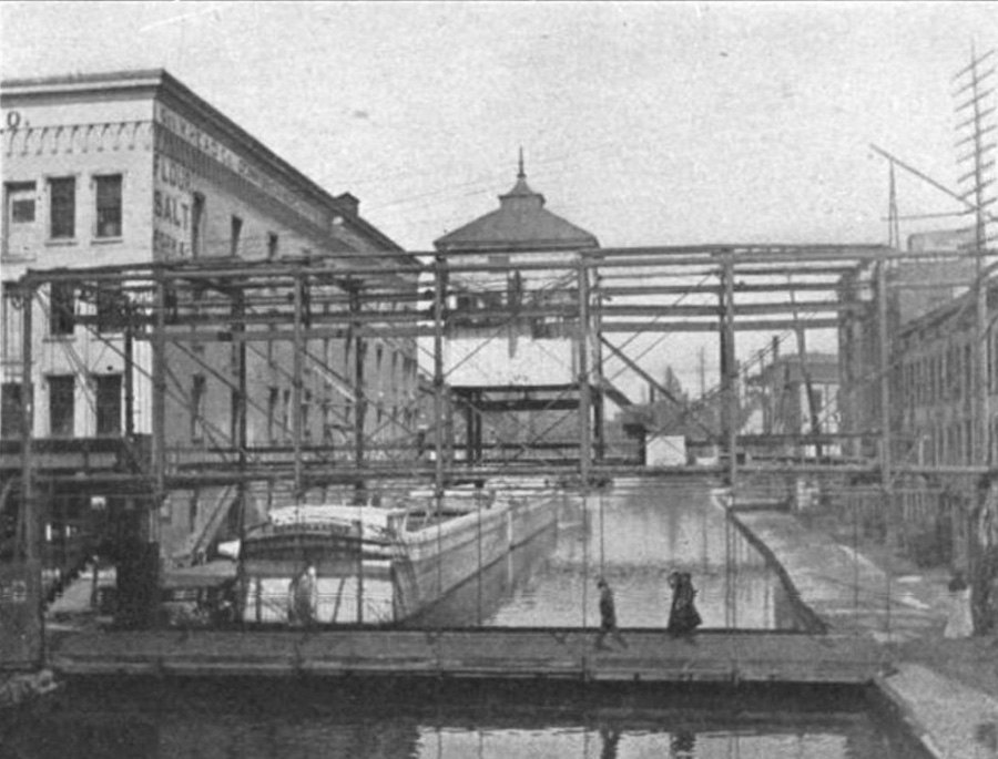 Міст на Хотел-стріт в м. Утіка, 1874