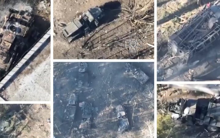 Генштаб ЗСУ опублікував відео знищення російського ворожого транспорту українськими артилеристами