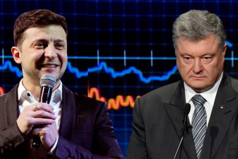 Зеленский и Порошенко устроили перепалку в эфире "1+1" на тему дебатов