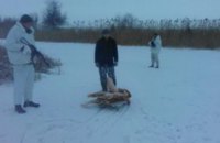 Українець намагався вивезти тушу м'яса в Росію на санках
