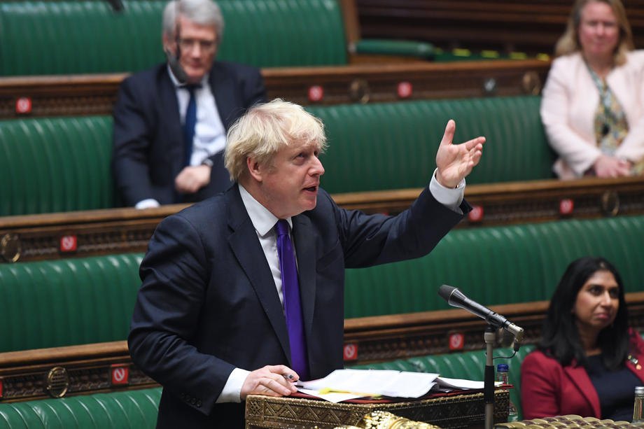 Прем'єр-міністр Британії Борис Джонсон виступає в Палаті громад, Лондон, 02 грудня 2020.