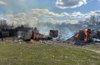 Унаслідок ворожої дронової атаки на Чернігівщині згорів житловий будинок