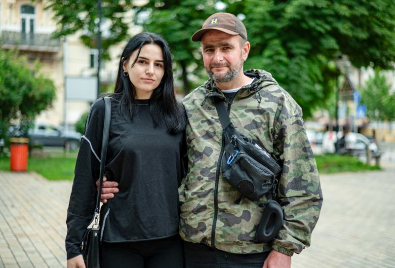 Анастасія Савова зі своїм батьком Олександром Савовим