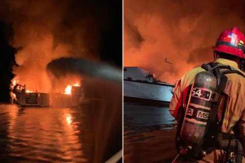 Водолазы обнаружили тела 25 погибших после пожара на корабле в Калифорнии