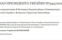 Зеленський призначив Ярослава Мельника послом України в Люксембурзі за сумісництвом