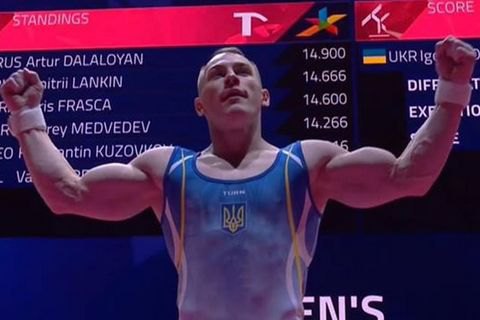 Радивилов выиграл "серебро" ЧЕ в опорном прыжке