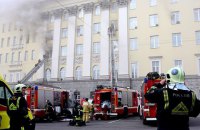 В Москве потушили пожар в здании Минобороны РФ (обновлено)