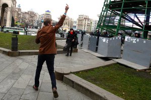 На Майдане Независимости собирается разогнанный митинг