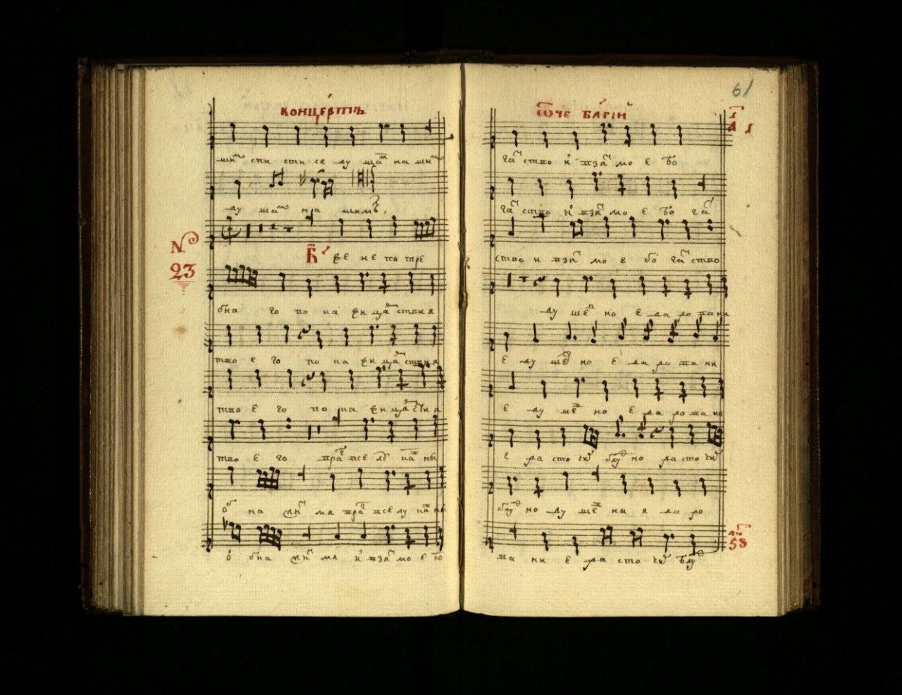 Аркуш партесного рукопису