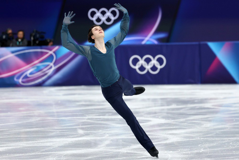 Кирило Марсак під час прокату короткої програми на Олімпійських іграх