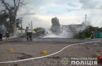 У Запорізькій області в результаті аварії перекинувся і загорівся бензовоз