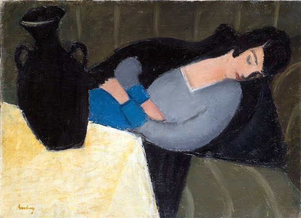 Спящая женщина с черной вазой. Роберт Берени