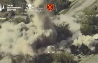 Сили безпілотних систем ЗСУ уразили російський склад боєприпасів авіабомбою AASM Hammer