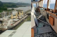 В турецкий корабль попала бомба в Одессе