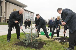 Лукашенко посадил деревья к приезду глав СНГ 