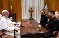 Папа Лев XIV зустрівся із подружжям Зеленських (доповнено)