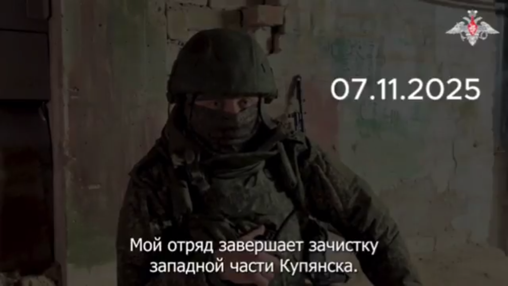 Скрин останнього відео бійця штурмового підрозділу 121-го мотострілецького полку ЗС Росії з позивним ‘Лаврик’, який став обличчям
пропагандистських заяв про ‘захоплення’ міста.