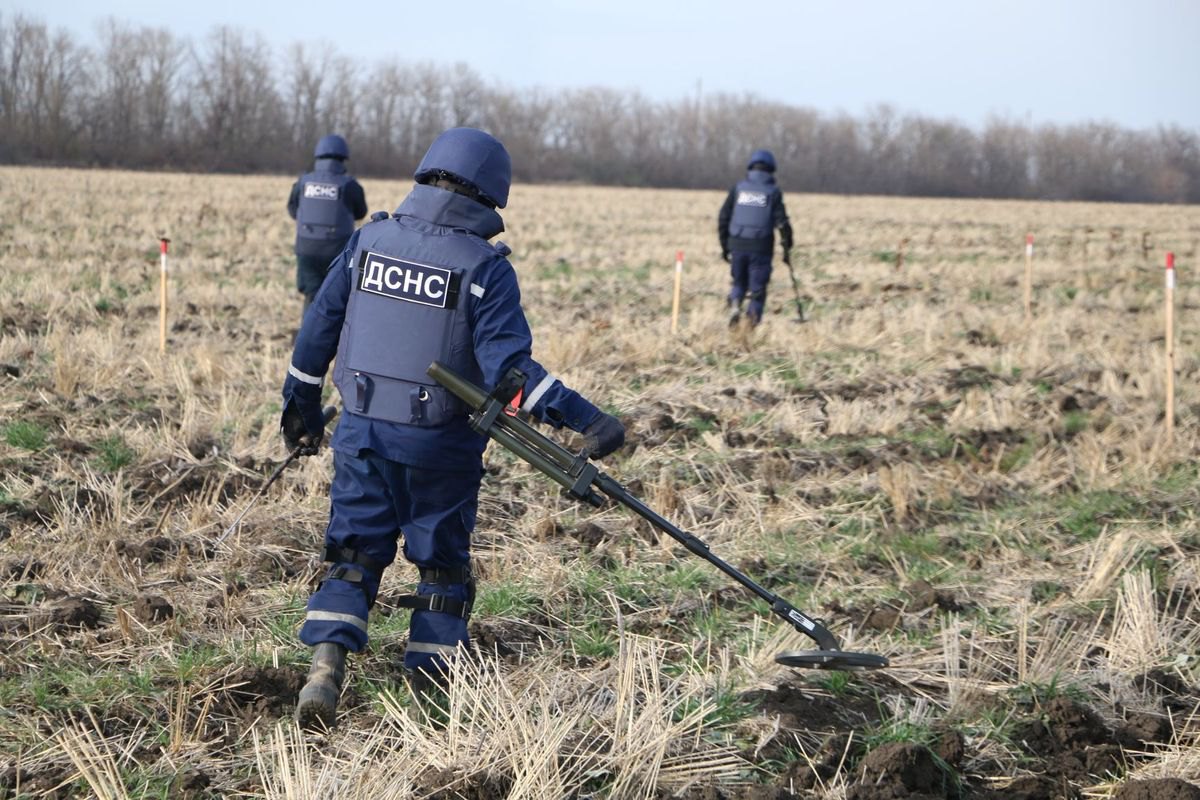 Піротехніки ДСНС України у Донецькій області розміновують сільськогосподарські угіддя від вибухонебезпечних предметів