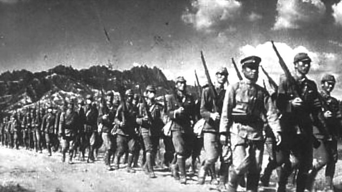 Корейские добровольцы в Императорской армии Японии, январь 1943 года.