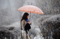 ​В понедельник в Киеве мокрый снег с дождем