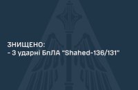 Уночі ППО збила російські ударні БпЛА в трьох областях