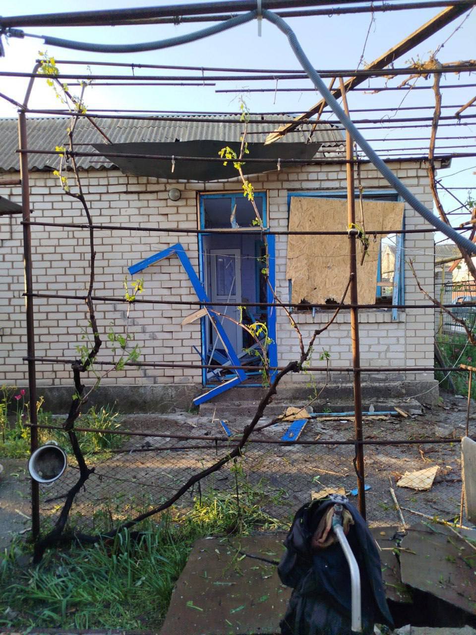 Наслідки російського обстрілу Білозерки на Херсонщині 5 травня 2025 року