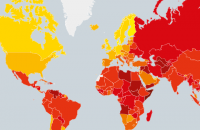 Украина заняла 130 место в мировом рейтинге восприятия коррупции