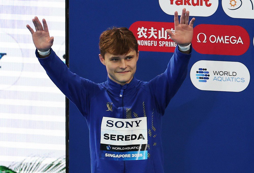 Олексій Середа під час нагородження