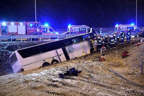 В Польше умер мужчина, пострадавший в аварии украинского автобуса