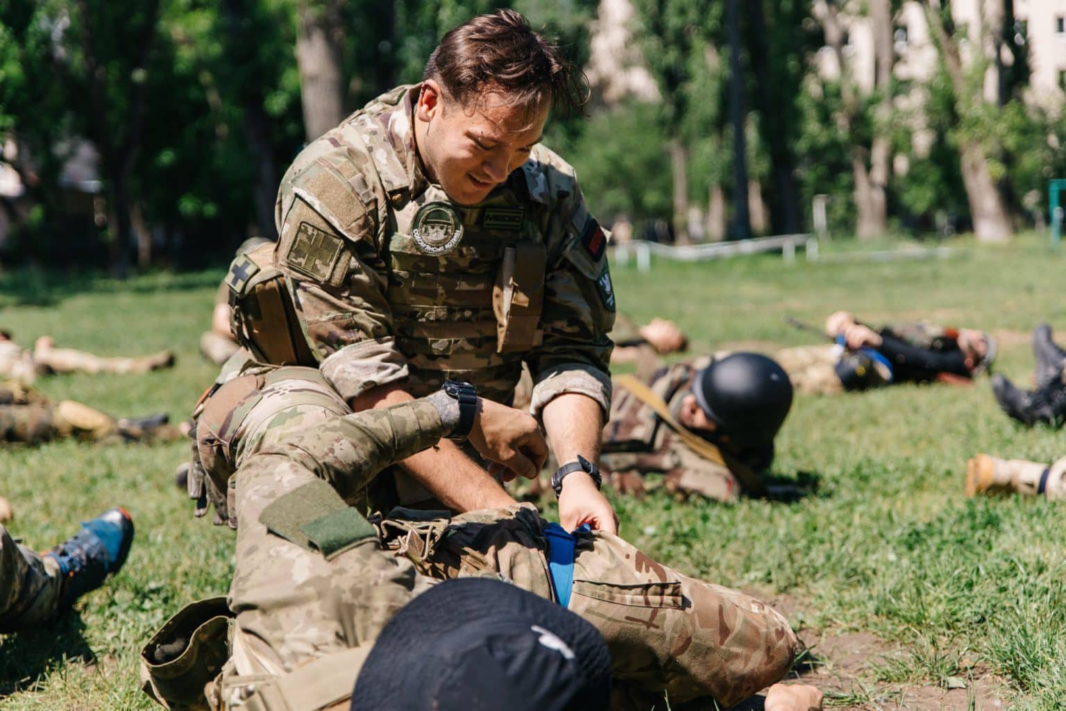 Навчання такмеду бійців з Полку Калиновського — білоруського підрозділу у складі ЗСУ 