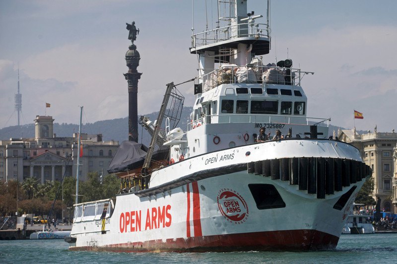 Судно Open Arms біля берегів Іспанії навесні 2019 року