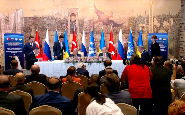 Україна підписала з Туреччиною і Гутеррешем угоду щодо розблокування експорту зерна