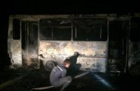 У Запоріжжі згорів автобус полку "Донбас"