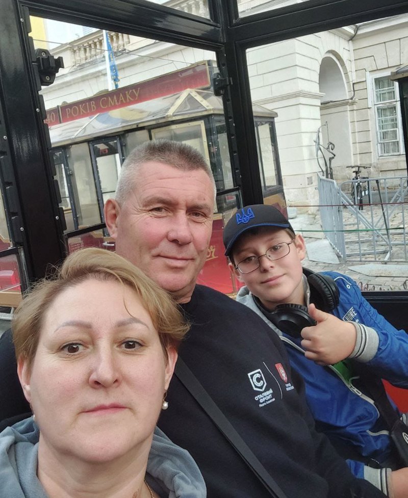 З сім'єю у Львові після звільнення